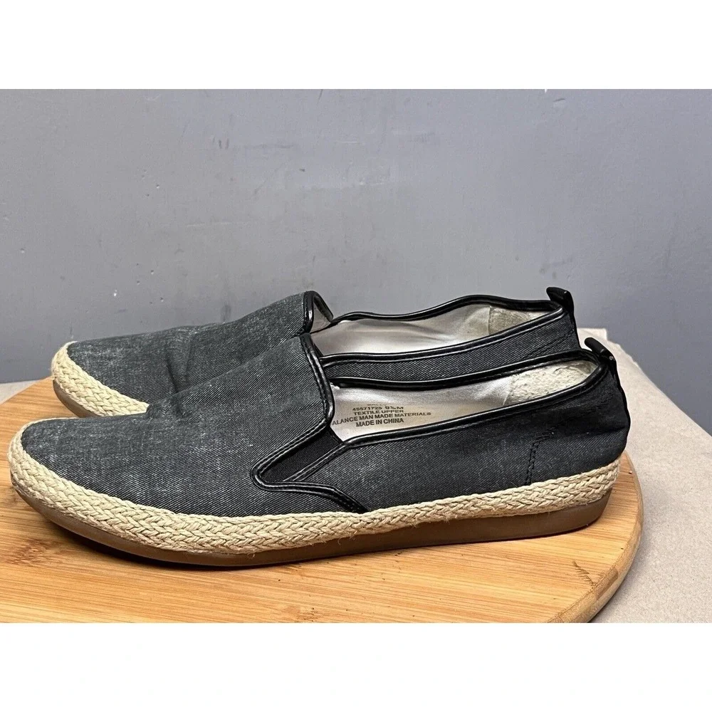 Great Northwest Clothing Company Sally Slip On Shoes Womens 9.5 Black Espadrille